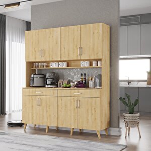 Kahve Köşesi Çok Amaçlı Mutfak Dolabı Beyaz M.d.m_5_140cm 140 cm