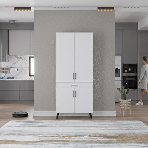 Kahve Köşesi Çok Amaçlı Mutfak Dolabı Antrasit&beyaz M.i.b_6_70cm 70 cm