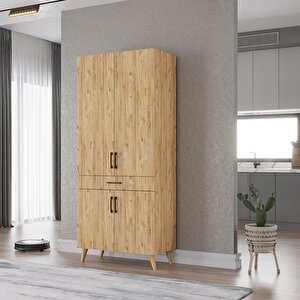 Kahve Köşesi Çok Amaçlı Mutfak Dolabı Çam M.i.b_3_80cm 80 cm