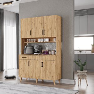 Kahve Köşesi Çok Amaçlı Mutfak Dolabı Çam M.u.l_3_120cm 120 cm