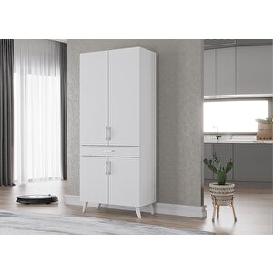 Kahve Köşesi Çok Amaçlı Mutfak Dolabı Beyaz M.i.b_1_80cm 80 cm