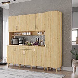 Kahve Köşesi Çok Amaçlı Mutfak Dolabı Meeş M.b.i_4_200cm 200 cm