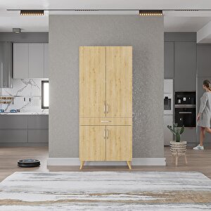 Kahve Köşesi Çok Amaçlı Mutfak Dolabı Meşe M.i.b_4_70cm 70 cm