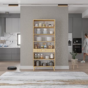Kahve Köşesi Çok Amaçlı Mutfak Dolabı Meşe M.i.b_4_70cm 70 cm