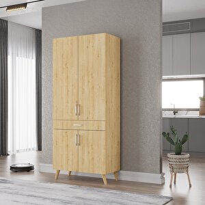 Kahve Köşesi Çok Amaçlı Mutfak Dolabı Meşe M.i.b_4_80cm 80 cm