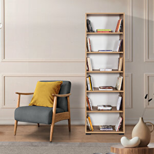 8125 Evm Kitaplık , 6 Bölmeli , 5 Raflı , Sepet , Ofis , Çalışma Odası , Salon Sepet