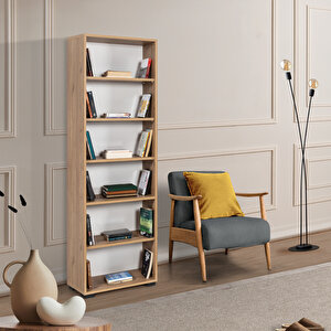 8125 Evm Kitaplık , 6 Bölmeli , 5 Raflı , Sepet , Ofis , Çalışma Odası , Salon Sepet