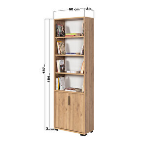 8105 Evm Kitaplık , 2 Kapaklı , 6 Bölmeli , 5 Raflı , Sepet , Ofis , Çalışma Odası , Salon , Vitrin