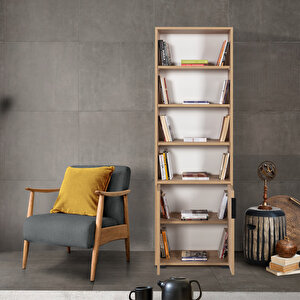 8102 Evm Kitaplık , 2 Kapaklı , 6 Bölmeli , 5 Raflı , Safir , Ofis , Çalışma Odası , Salon Safir