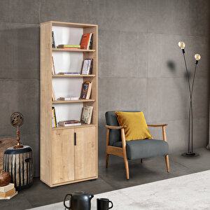 8102 Evm Kitaplık , 2 Kapaklı , 6 Bölmeli , 5 Raflı , Safir , Ofis , Çalışma Odası , Salon