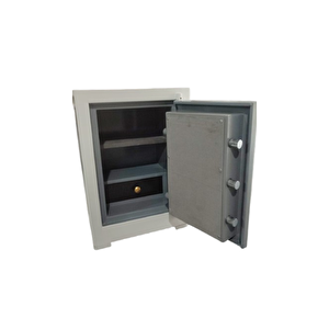 Yangına Dayanıklı 65 Cm Beyaz Gold Kadife Döşemeli Çelik Para Kasası