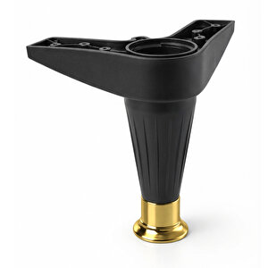 4 Adet Ayarlanabilir Robot Süpürgeye Uygun Mobilya Kanepe Baza Tv Ünitesi Ayağı Plastik Siyah 15 Cm