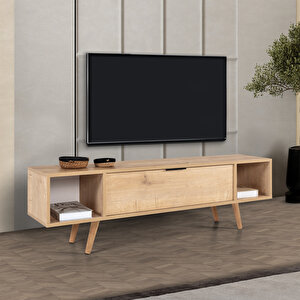 3627 Mesir 160 Cm ( Ahşap Ayakli , Metal Kulplu ) Tv Ünitesi , Safir , Tv Sehpası , Salon Safir
