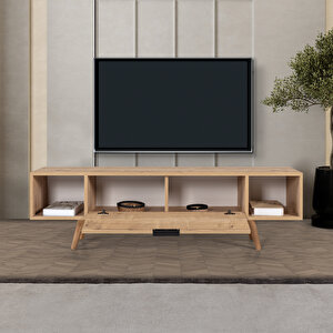 3627 Mesir 160 Cm ( Ahşap Ayakli , Metal Kulplu ) Tv Ünitesi , Safir , Tv Sehpası , Salon