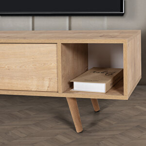 3627 Mesir 160 Cm ( Ahşap Ayakli , Metal Kulplu ) Tv Ünitesi , Safir , Tv Sehpası , Salon