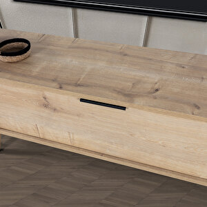 3627 Mesir 160 Cm ( Ahşap Ayakli , Metal Kulplu ) Tv Ünitesi , Safir , Tv Sehpası , Salon