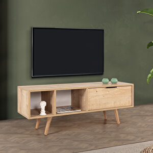 3342 Venüs 130 Cm ( Ahşap Ayakli , Metal Kulplu ) Tv Ünitesi , Safir , Tv Sehpası , Oturma Odası