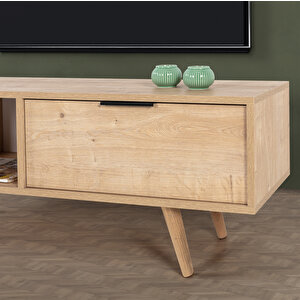 3342 Venüs 130 Cm ( Ahşap Ayakli , Metal Kulplu ) Tv Ünitesi , Safir , Tv Sehpası , Oturma Odası