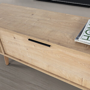 3327 Mesir 130 Cm ( Ahşap Ayakli , Metal Kulplu ) Tv Ünitesi , Safir , Tv Sehpası , Salon