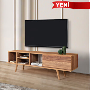 3632 Ela 160 Cm ( Ahşap Ayakli ) Tv Ünitesi , Söğüt , Tv Sehpası , Salon , Oturma Odası