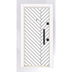 Rustik Seri 3002 Sol Yön Çelik Kapı Beyaz