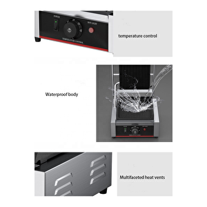 Vosco Vbl-813e Endüstriyel İkili Mega Tost Makinesi - 32 Dilim Kapasiteli, 4400w Profesyonel Döküm Izgara