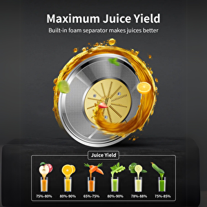 Vosco Vhs-je2106a Katı Meyve Sıkacağı - 1200w Yüksek Güçlü, 1250ml Hazneli, Bpa İçermeyen Profesyonel Sıkacak