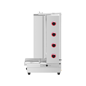 Vkm-g4r / Ng4r Alttan Motorlu 4 Radyanlı Döner Ocağı - Lpg Ve Doğalgaz Uyumlu, 430 Kalite Paslanmaz Çelik