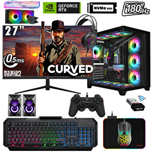 Sword X34 Ryzen 7 5700x 32gb Ram 1tb M.2 Nvme Ssd 8gb Rtx4060 Sıvı Soğutmalı 27" 180hz Performans Oyuncu Tavsiye Sistem