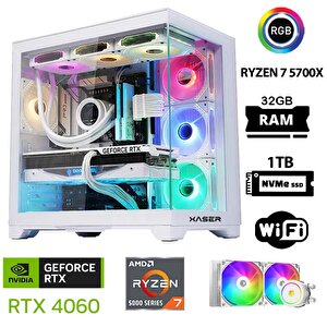Sword X32 White Pro Ryzen 7 5700x 32gb Ram 1tb M.2 Nvme Ssd 8gb Rtx4060 Sıvı Soğutmalı Oyuncu Tavsiye Sistem