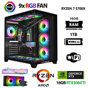 Sovax30 Ryzen 7 5700x 16gb Ram 1tb M.2 Nvme Ssd 16gb Rtx5060ti Sıvı Soğutmalı Oyuncu Tavsiye Sistem