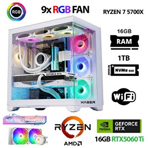 Sovax50 Ryzen 7 5700x 16gb Ram 1tb M.2 Nvme Ssd 16gb Rtx5060ti Sıvı Soğutmalı Oyuncu Tavsiye Sistem