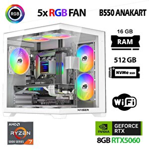 Sword X60 Eko Ryzen 7 5700x 16gb Ram 512gb M.2 Nvme Ssd 8gb Rtx5060 Oyuncu Tavsiye Sistem