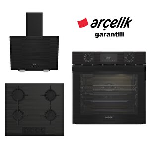 Siyah 3 Lü Ankastre Set 516 ( Pfl 9944 S - Polc 601 S - Pdly 606-s ) " Arçelik Garantili "