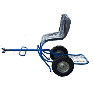Bluebee R23 Tek Koltuklu 4.00x8 Lastikli Mini Taşıma Sele Tipi Çapa Makinesi Römorku