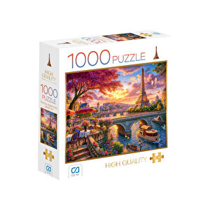 Paris'te Akşamüstü 1000 Parça 2,2mm Kalınlık 48x68cm Profesyonel Hobi Puzzle Yapboz Serisi