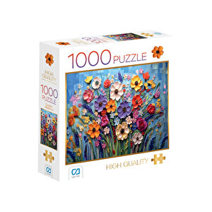 Çiçekler 1000 Parça 2,2mm Kalınlık 48x68cm Profesyonel Hobi Puzzle Yapboz Serisi
