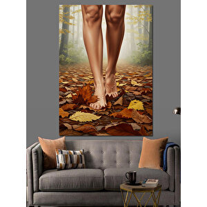 Uzun Bacaklar Ormanda Yürüyor Dekoratif Kanvas - Mdf Ahşap Tablo 50x70 cm