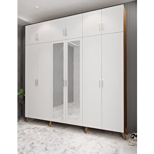 Life 6 Kapaklı Portmanto Ceviz&beyaz P.a.l_9_208cm 208 cm