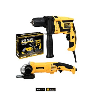 Profesyonel Elektrikli 2'li Set Matkap,taşlama