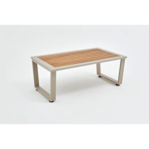 Assento Bahçe Oturma Grubu 2 1 1 ve Sehpa, Kum Rengi