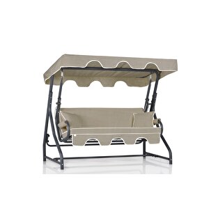 Olea 3 Kişilik Bahçe Balkon Teras Salıncağı -  Panayır Krem