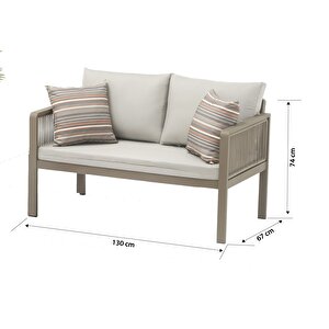 Genova Bahçe Balkon İkili Koltuk