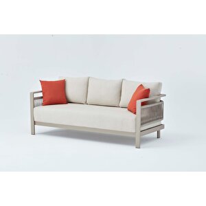 Venedik Bahçe Balkon Üçlü Koltuk - Kum Rengi