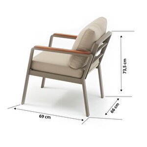 Parma Tekli Koltuk - Cappucino