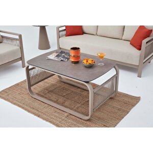 Venedik Seramik Sehpa - Kum Rengi