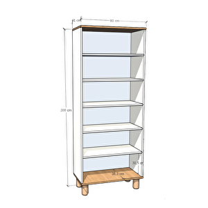 Life Kitaplık %100 Mdf