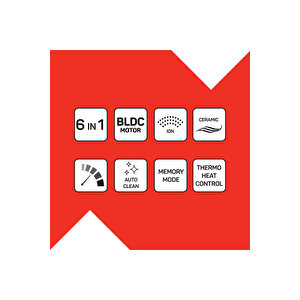 Revolution Bldc Ionic Hava Üflemeli Saç Şekillendirici 6 Farklı Başlıklı - Ar5166