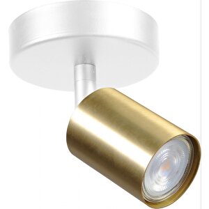 Retro Beyaz Eskitme Led Spot Tavan Plofyoner  Aplik180 Derece Hareketli Günışığı Ampullü