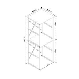 Çamaşır Makinesi Dolabı Kurutma Makinesi Dolabı Metal Banyo Dolabı Seda Beyaz